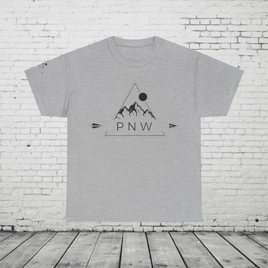 PNW Triangle Mountain T-Shirt - Minimalist Pacific Northwest Outdoor Graphic Tee