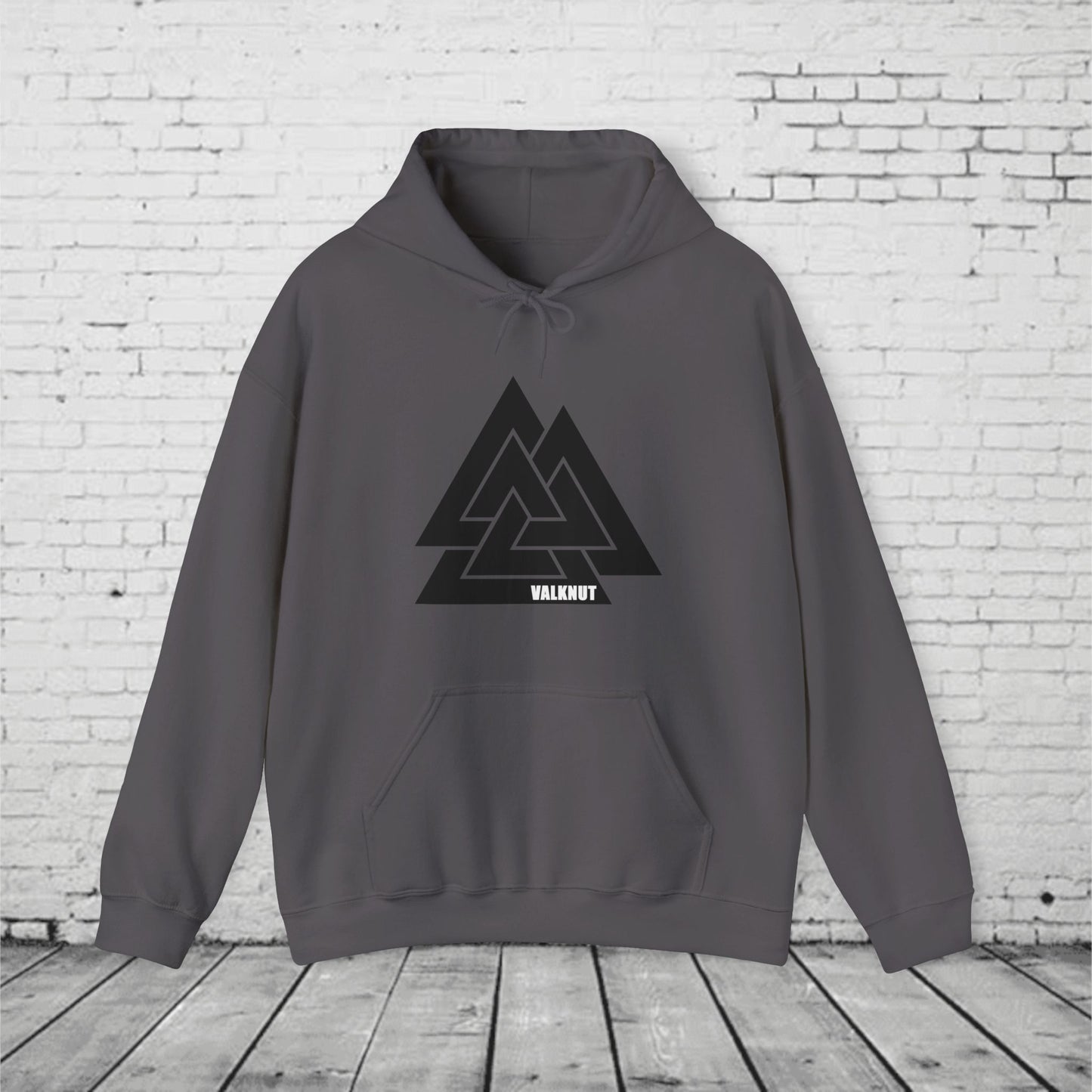 Valknut Symbol Hoodie | Norse Mythology Ancient Knot Design | Viking Rune Graphic Sweatshirt