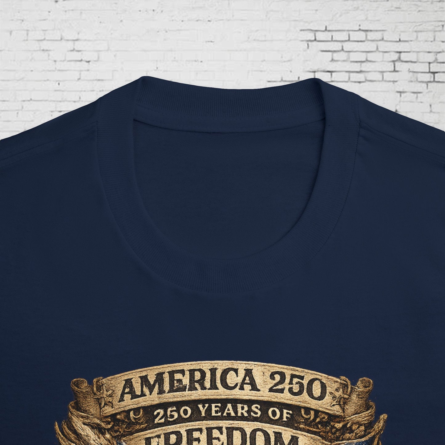 America 250 Liberty & Justice Patriotic T-Shirt | 250 Years of Freedom Eagle & Liberty Bell Graphic Tee | Independence Day 2026 Unisex Shirt