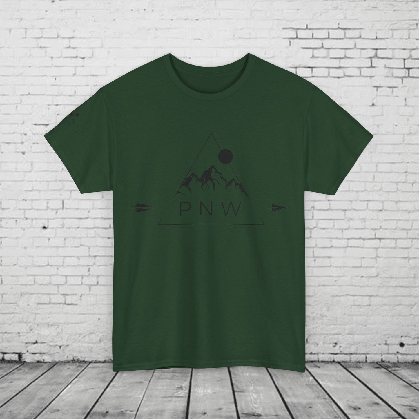 PNW Triangle Mountain T-Shirt - Minimalist Pacific Northwest Outdoor Graphic Tee