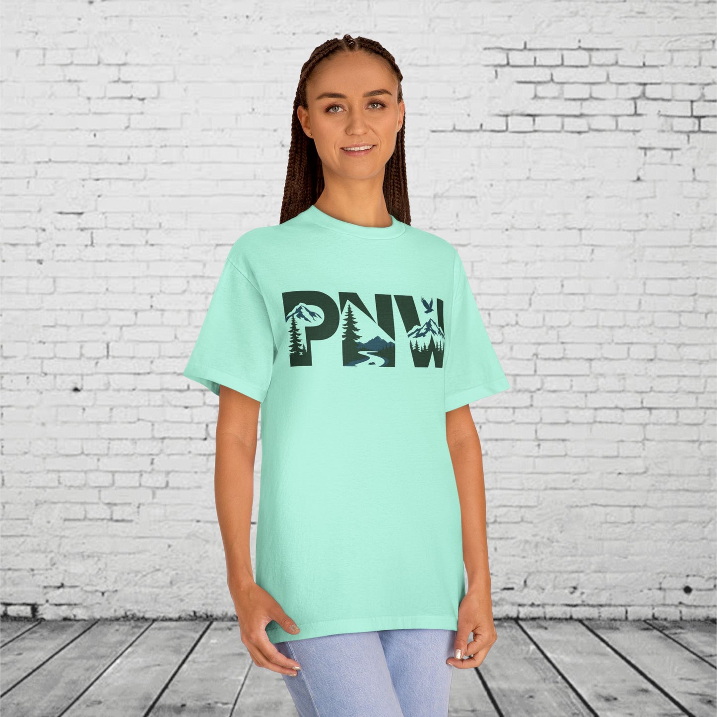 PNW T-Shirt | Pacific Northwest Nature Graphic Tee | Mountain Forest Outdoor Shirt