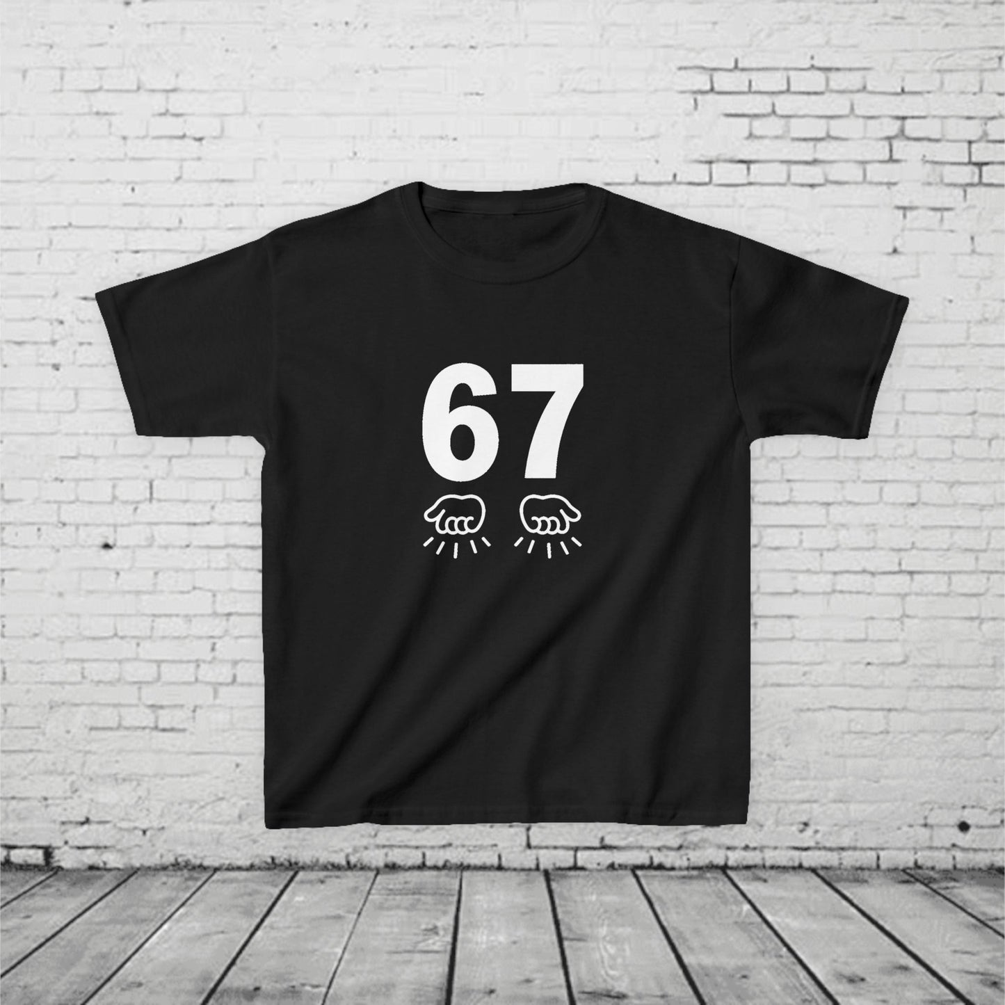 6 7 Kids T-Shirt Meme | Viral 67 Trend Hand Motion Graphic | Funny Youth Streetwear Tee | Slang Shirt for Boys & Girls