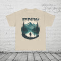 PNW Mountain Hiking Shirt, Pacific Northwest Nature Tee, Wilderness Adventure Graphic T-Shirt, Outdoors Landscape Unisex Top