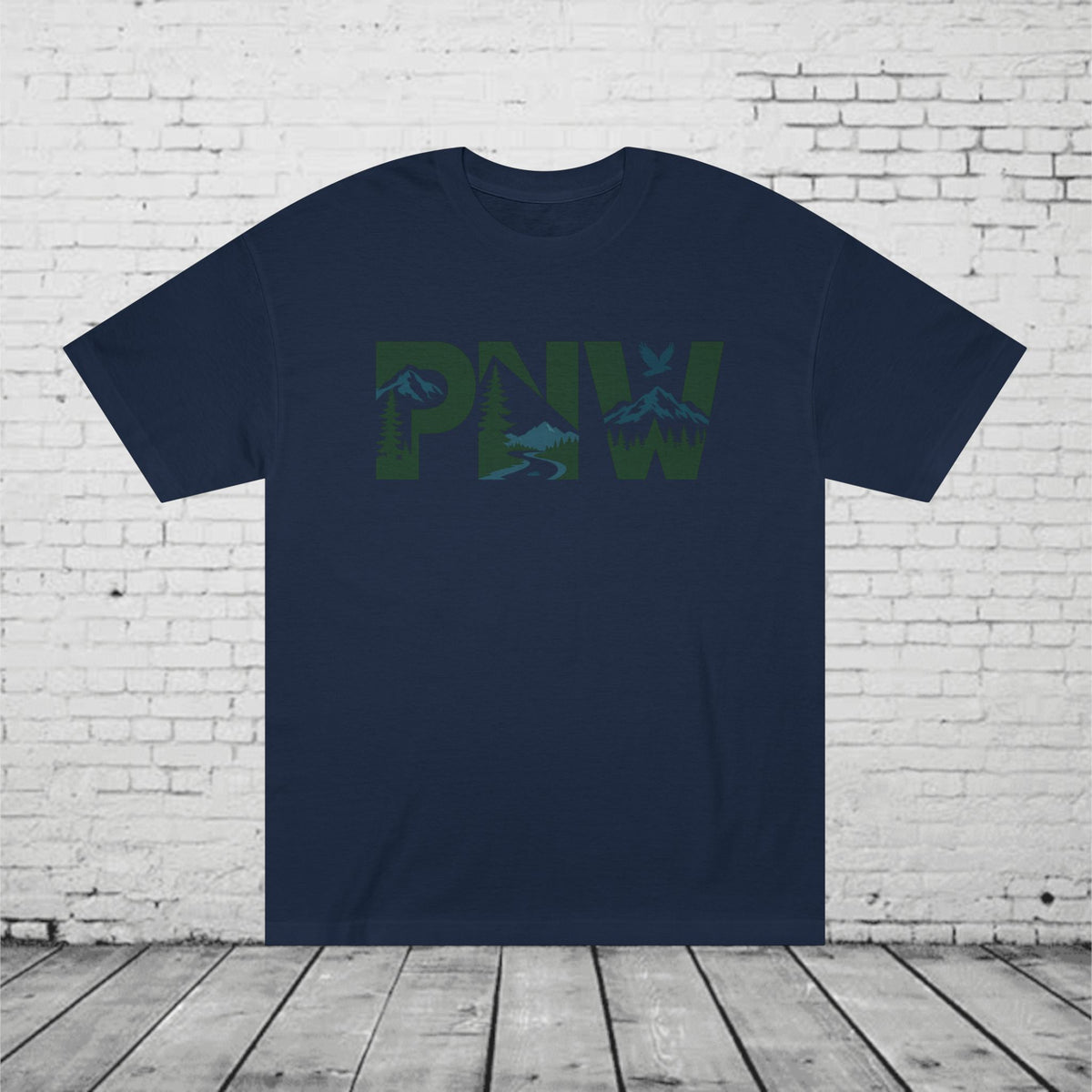PNW T-Shirt | Pacific Northwest Nature Graphic Tee | Mountain Forest Outdoor Shirt