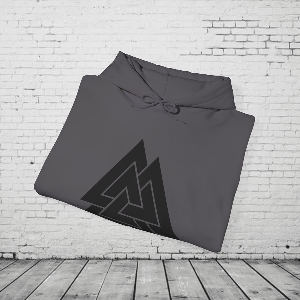 Valknut Symbol Hoodie | Norse Mythology Ancient Knot Design | Viking Rune Graphic Sweatshirt