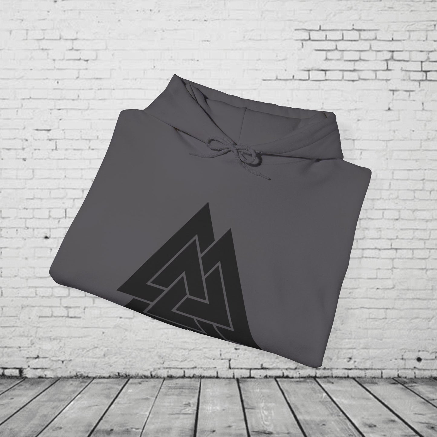 Valknut Symbol Hoodie | Norse Mythology Ancient Knot Design | Viking Rune Graphic Sweatshirt