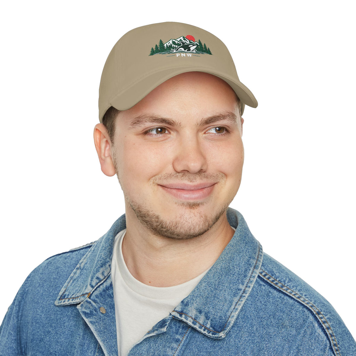 PNW Orca Embroidered Low Profile Cap – Pacific Northwest Mountain & Ocean Dad Hat