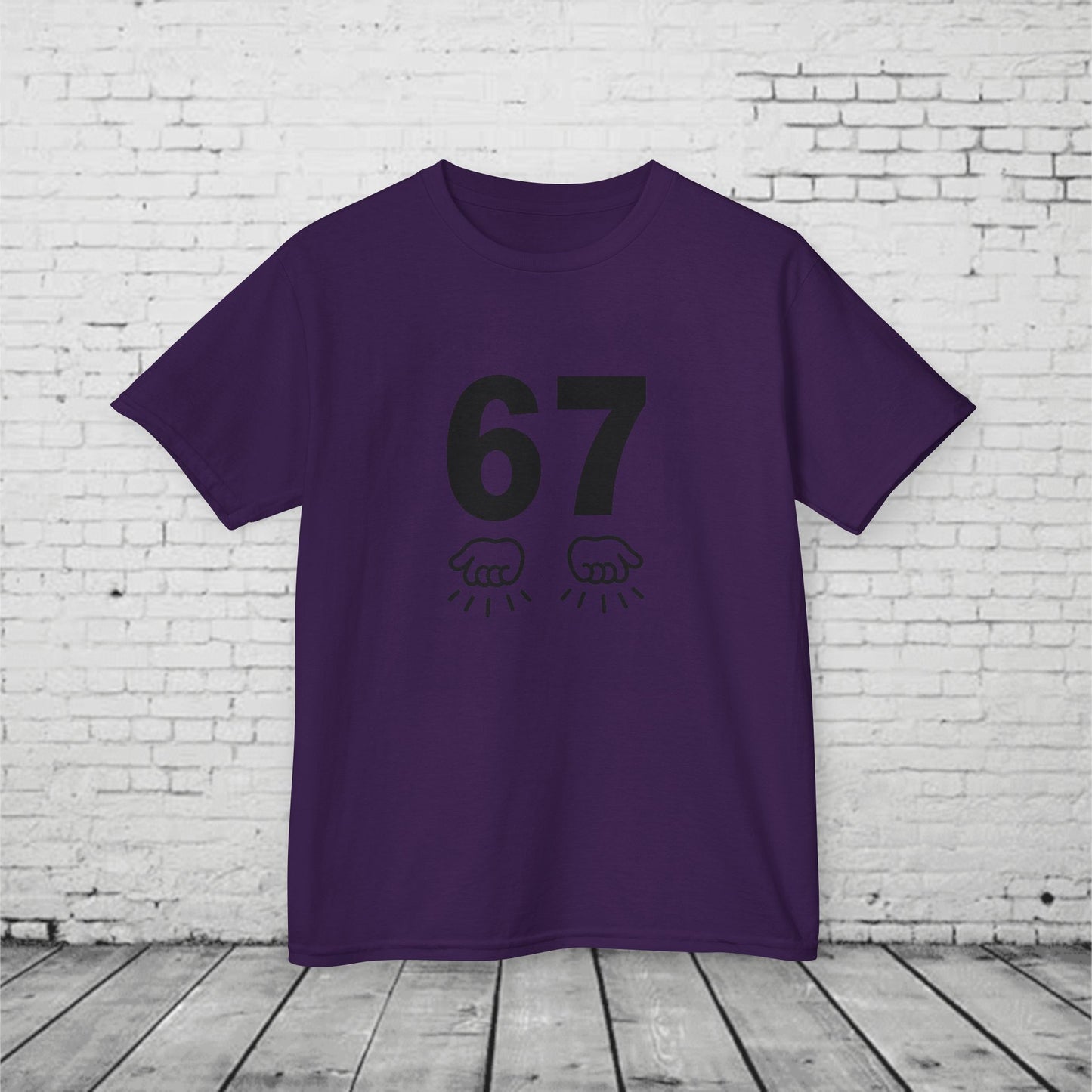 6 7 Kids T-Shirt Meme | Viral 67 Trend Hand Motion Graphic | Funny Youth Streetwear Tee | Slang Shirt for Boys & Girls