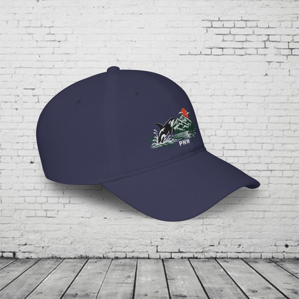 PNW Breaching Orca Embroidered Low Profile Cap – Pacific Northwest Mountain & Ocean Hat