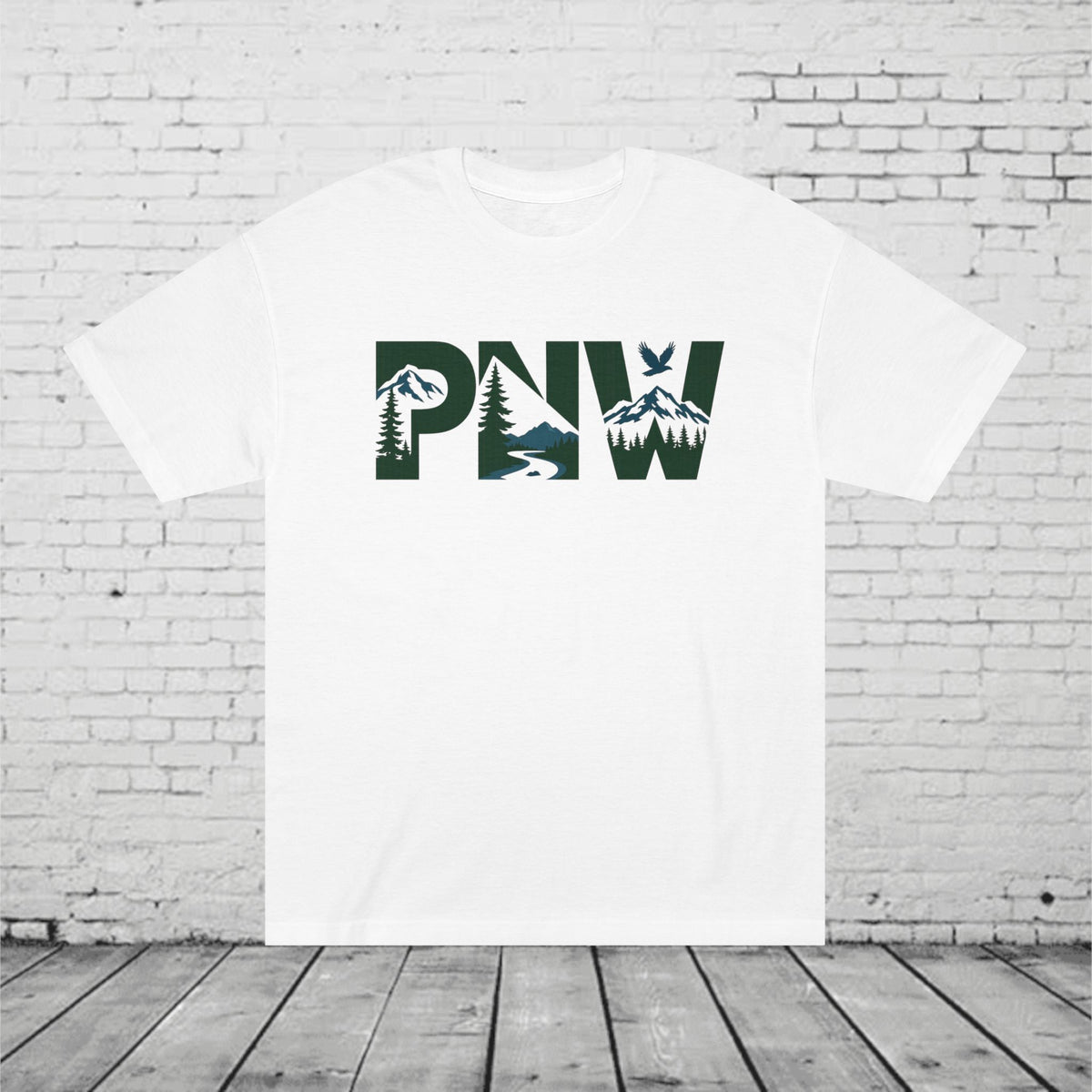 PNW T-Shirt | Pacific Northwest Nature Graphic Tee | Mountain Forest Outdoor Shirt