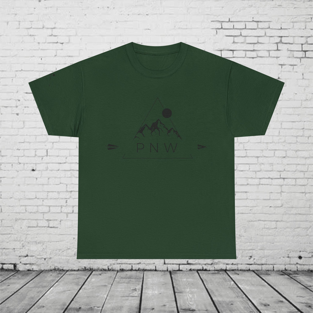 PNW Triangle Mountain T-Shirt - Minimalist Pacific Northwest Outdoor Graphic Tee
