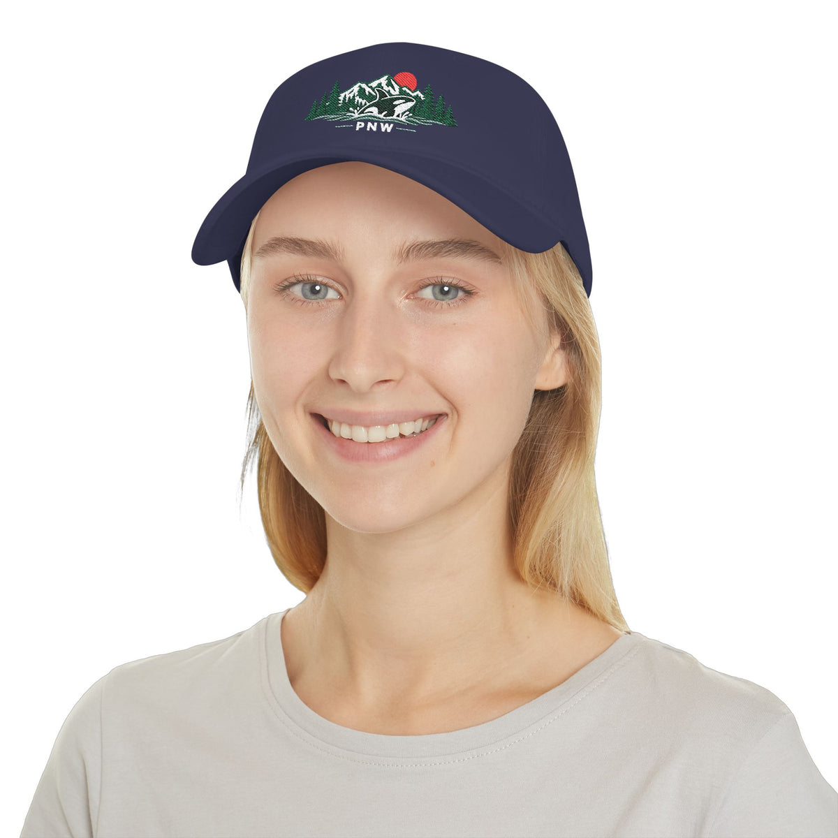 PNW Orca Embroidered Low Profile Cap – Pacific Northwest Mountain & Ocean Dad Hat