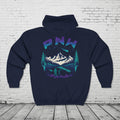 PNW Stargazer Full-Zip Hoodie – Pacific Northwest Mountain Night Sky Adventure Sweatshirt