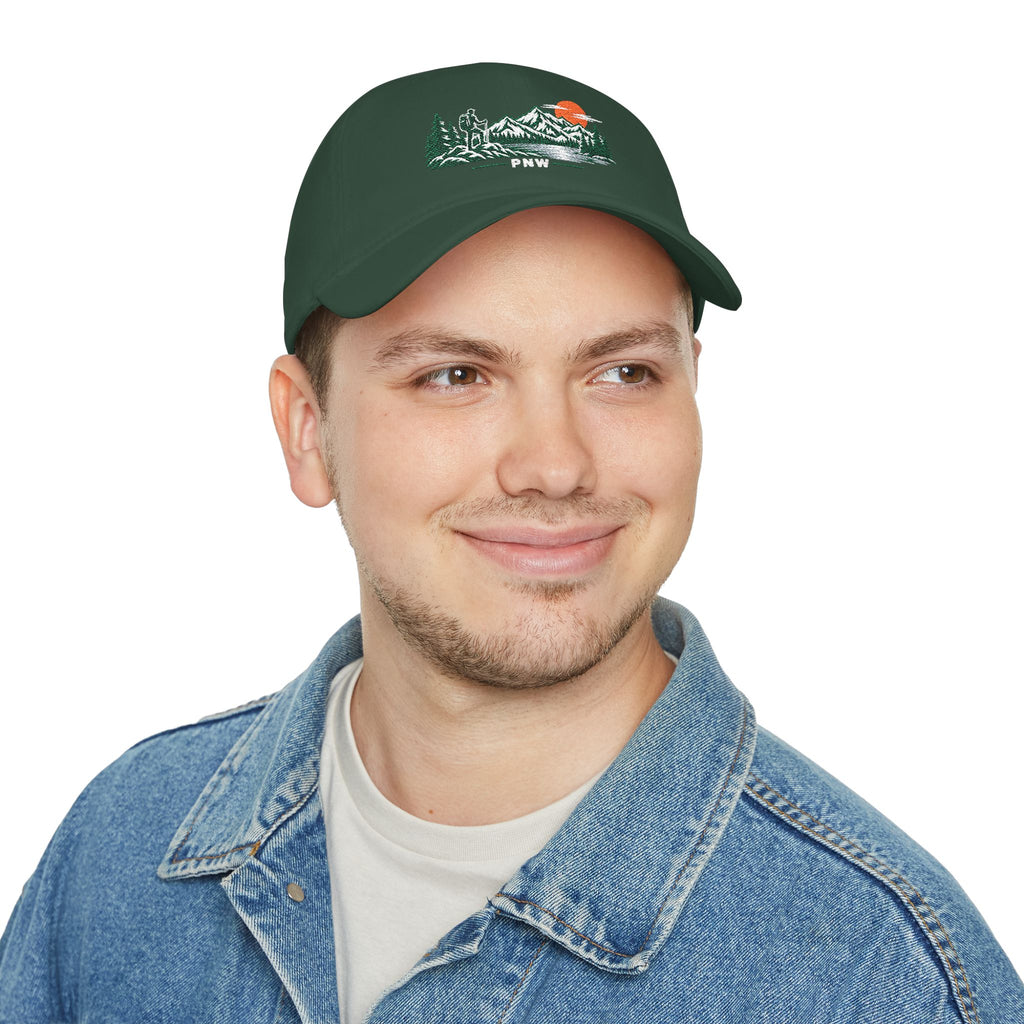PNW Hiker Embroidered Low Profile Cap – Pacific Northwest Mountain Hiking Dad Hat