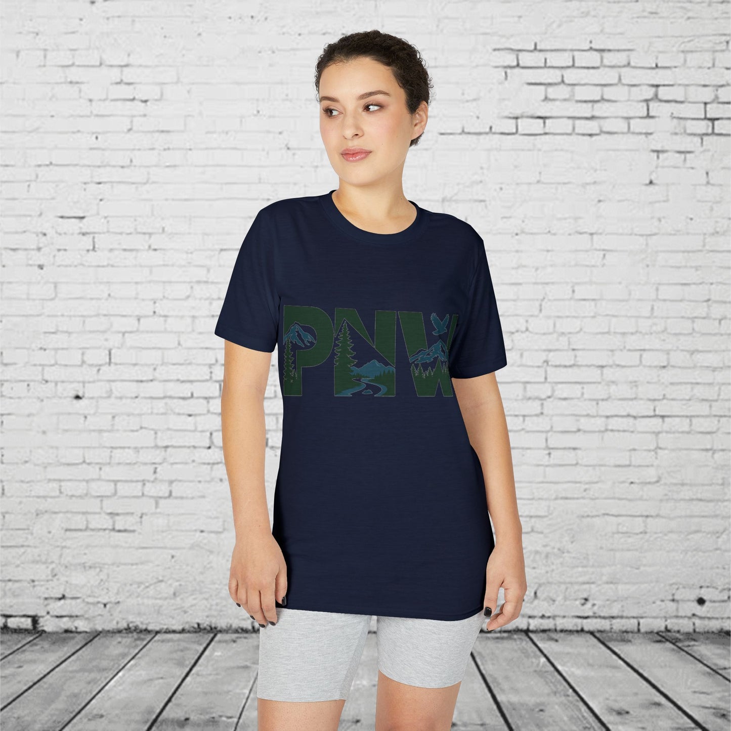 PNW Performance T-Shirt | Pacific Northwest Mountain & Evergreen Moisture-Wicking Athletic Tee