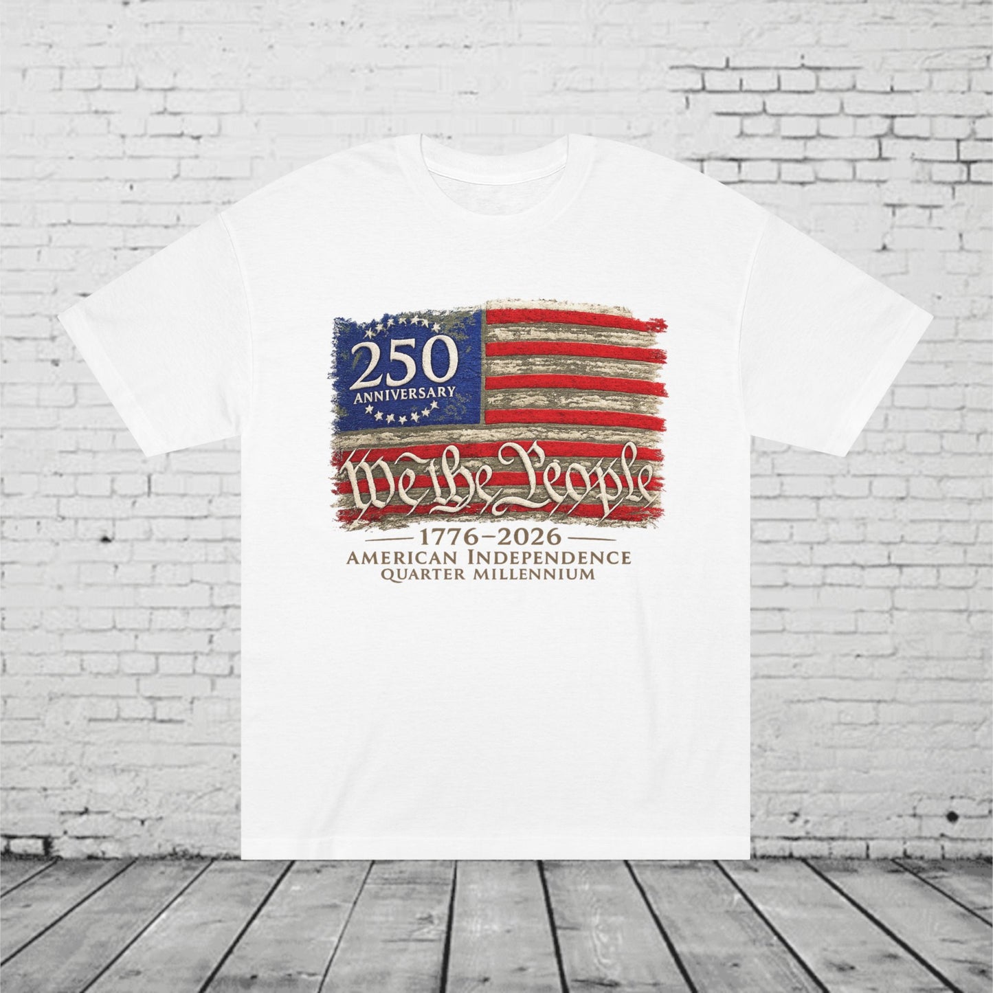 America 250 Patriotic Flag T-Shirt | USA 250th Anniversary 1776–2026 Independence Day Tee
