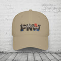 PNW Landscape Embroidered Low Profile Cap – Pacific Northwest Mountain Forest Dad Hat