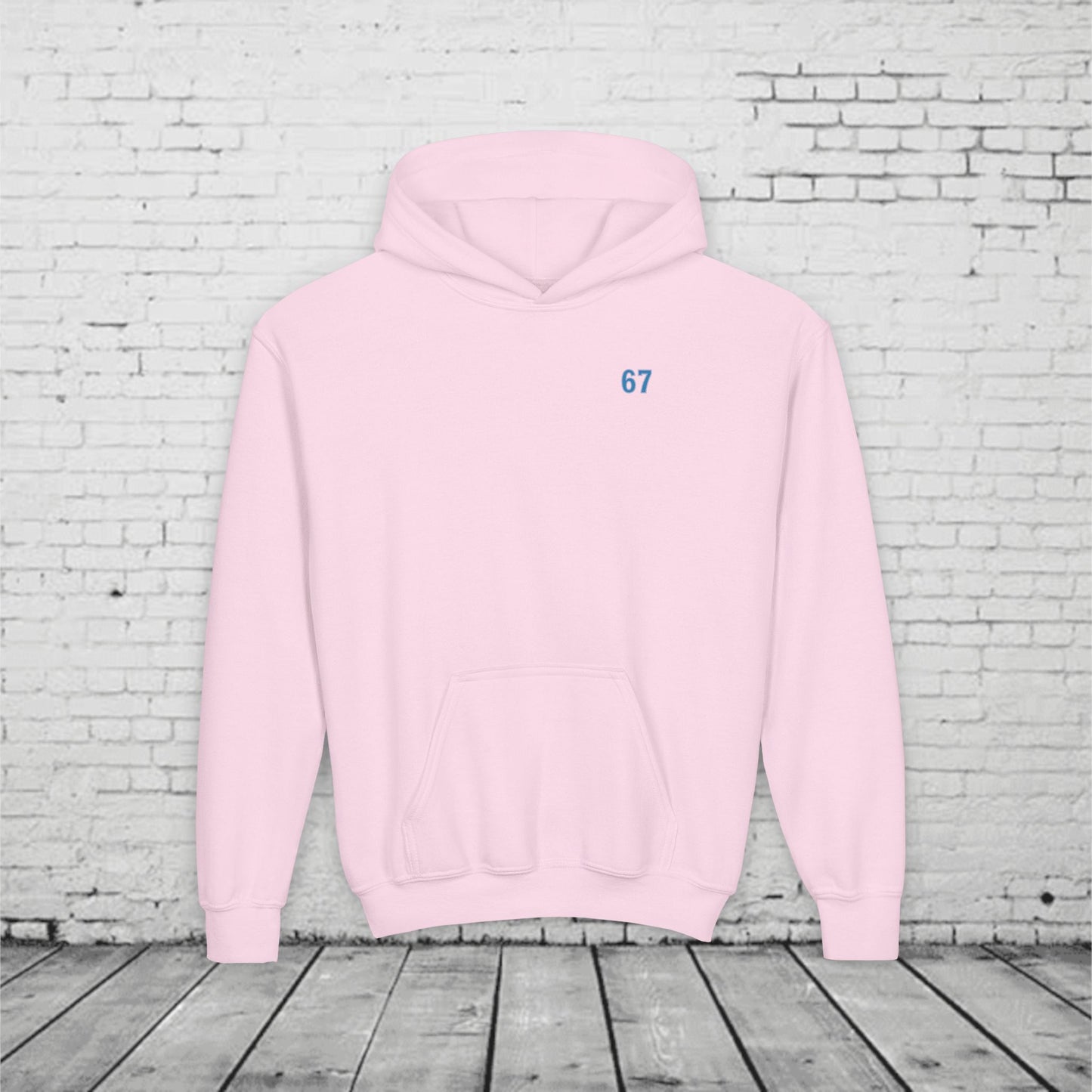 6 7 Kids Hoodie | Charlotte Hornets Blue Number Hoodie | Youth Sports Team Style Sweatshirt | Bold Blue 6 7 Hoodie for Boys & Girls