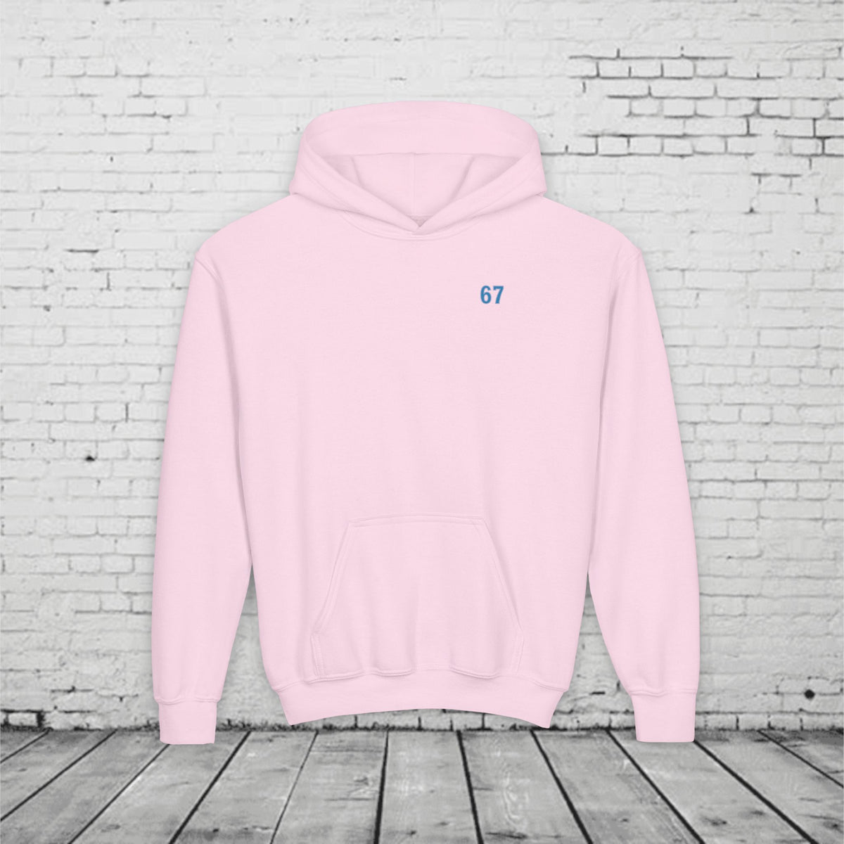 6 7 Kids Hoodie | Charlotte Hornets Blue Number Hoodie | Youth Sports Team Style Sweatshirt | Bold Blue 6 7 Hoodie for Boys & Girls