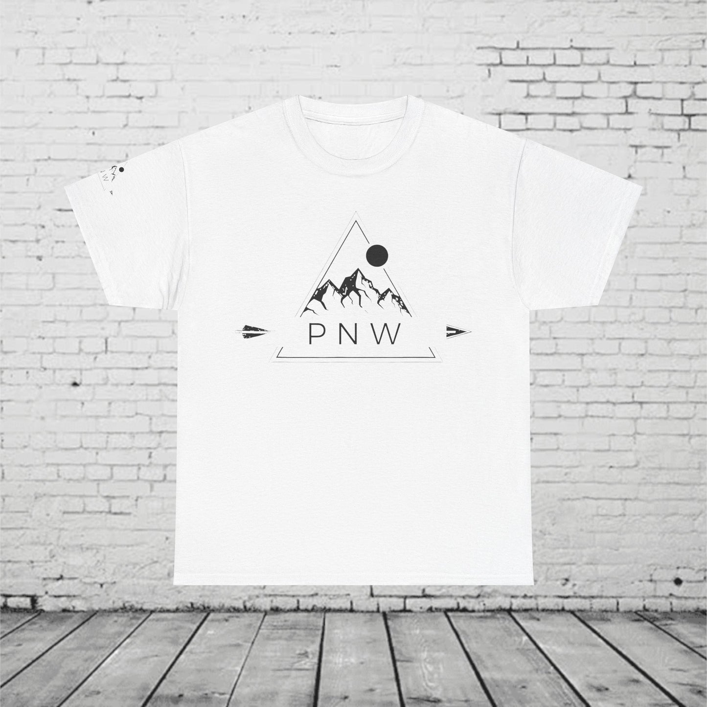 PNW Triangle Mountain T-Shirt - Minimalist Pacific Northwest Outdoor Graphic Tee