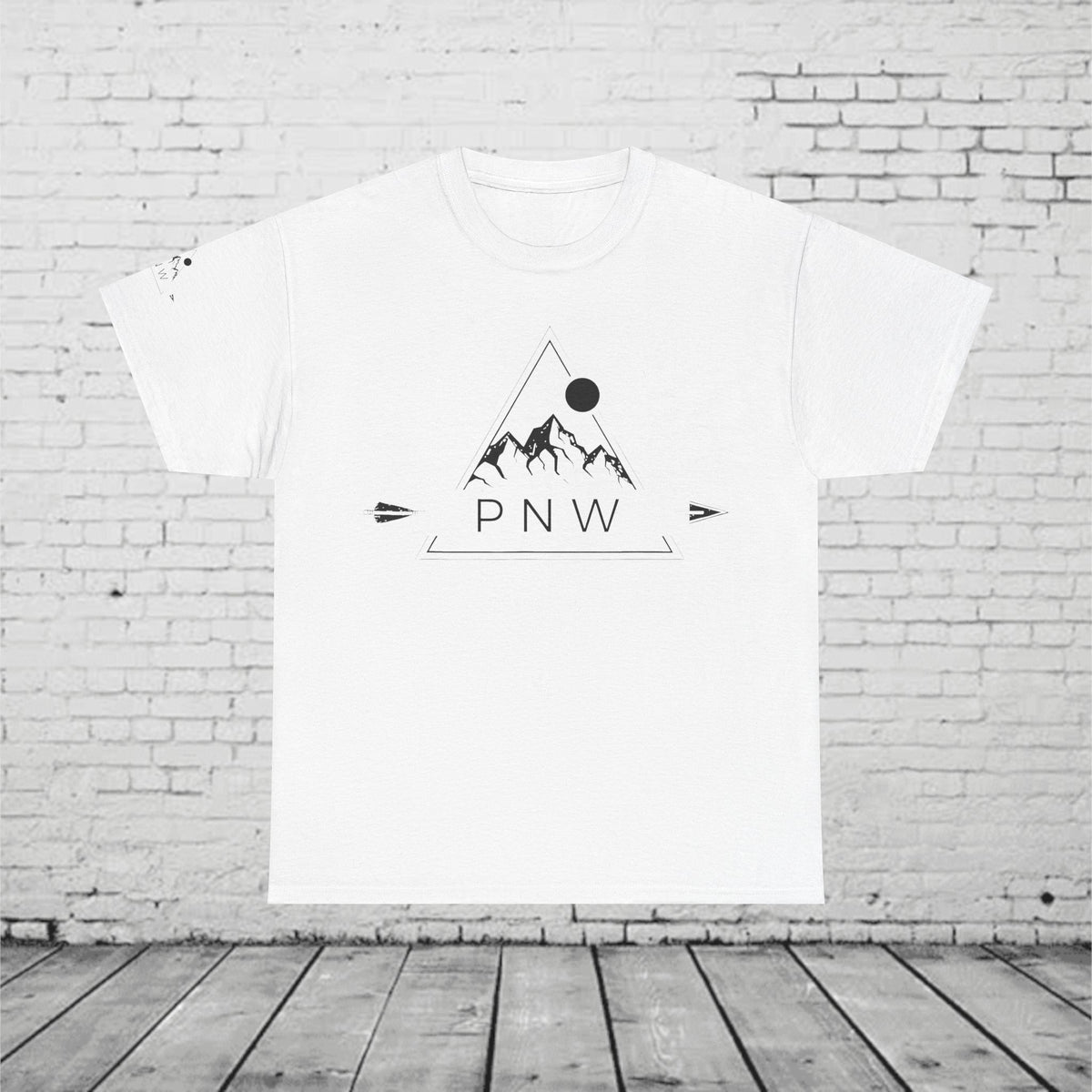 PNW Triangle Mountain T-Shirt - Minimalist Pacific Northwest Outdoor Graphic Tee