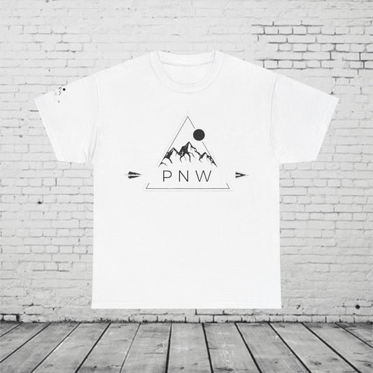 PNW Triangle Mountain T-Shirt - Minimalist Pacific Northwest Outdoor Graphic Tee