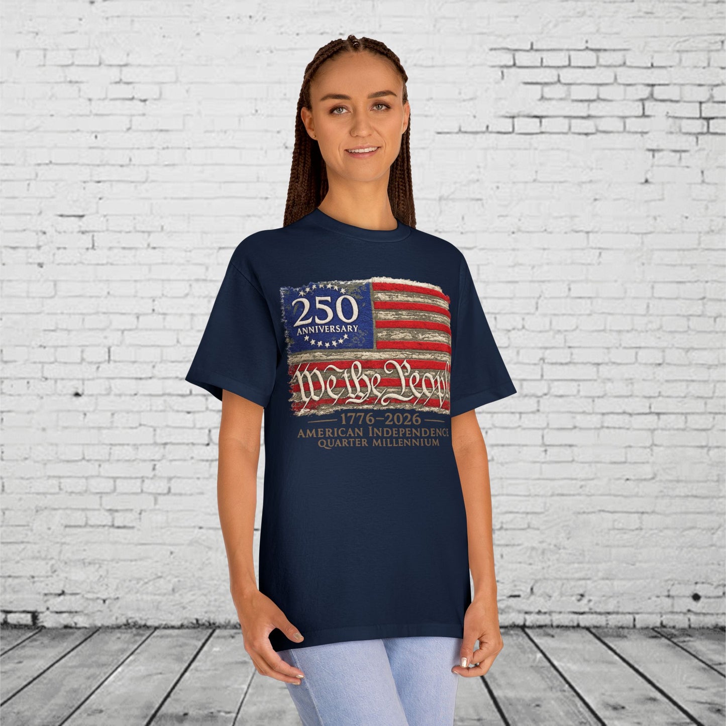 America 250 Patriotic Flag T-Shirt | USA 250th Anniversary 1776–2026 Independence Day Tee