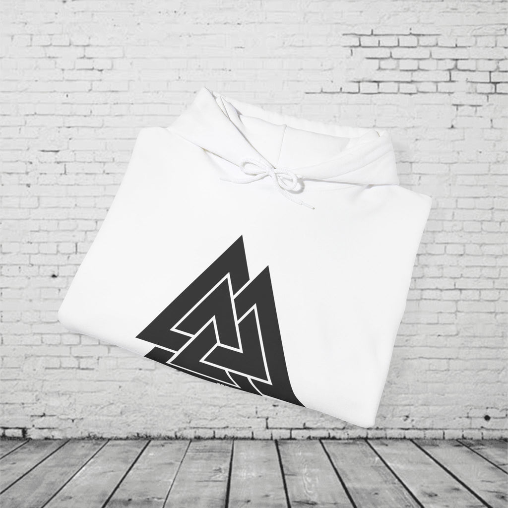 Valknut Symbol Hoodie | Norse Mythology Ancient Knot Design | Viking Rune Graphic Sweatshirt