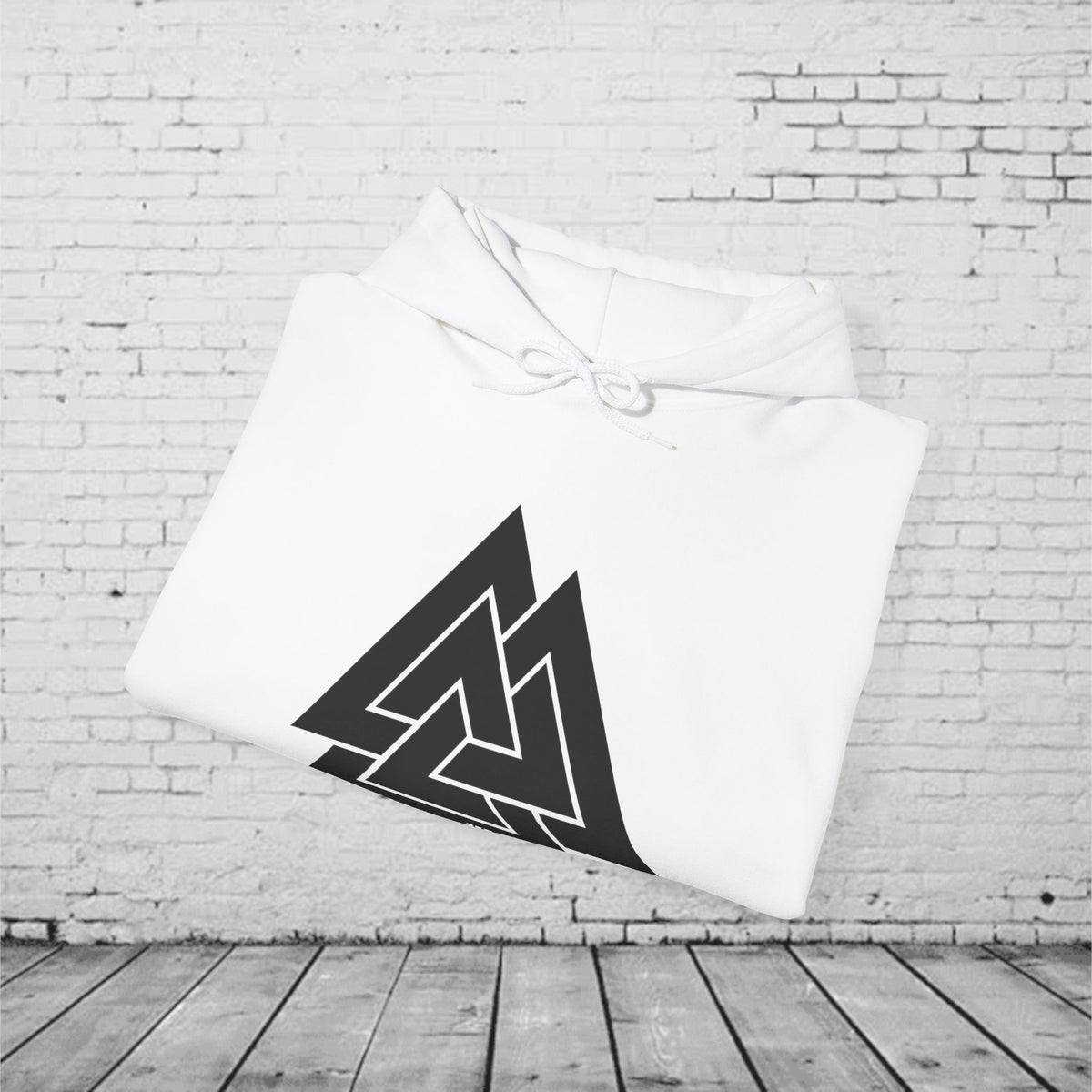 Valknut Symbol Hoodie | Norse Mythology Ancient Knot Design | Viking Rune Graphic Sweatshirt