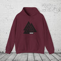 Valknut Symbol Hoodie | Norse Mythology Ancient Knot Design | Viking Rune Graphic Sweatshirt