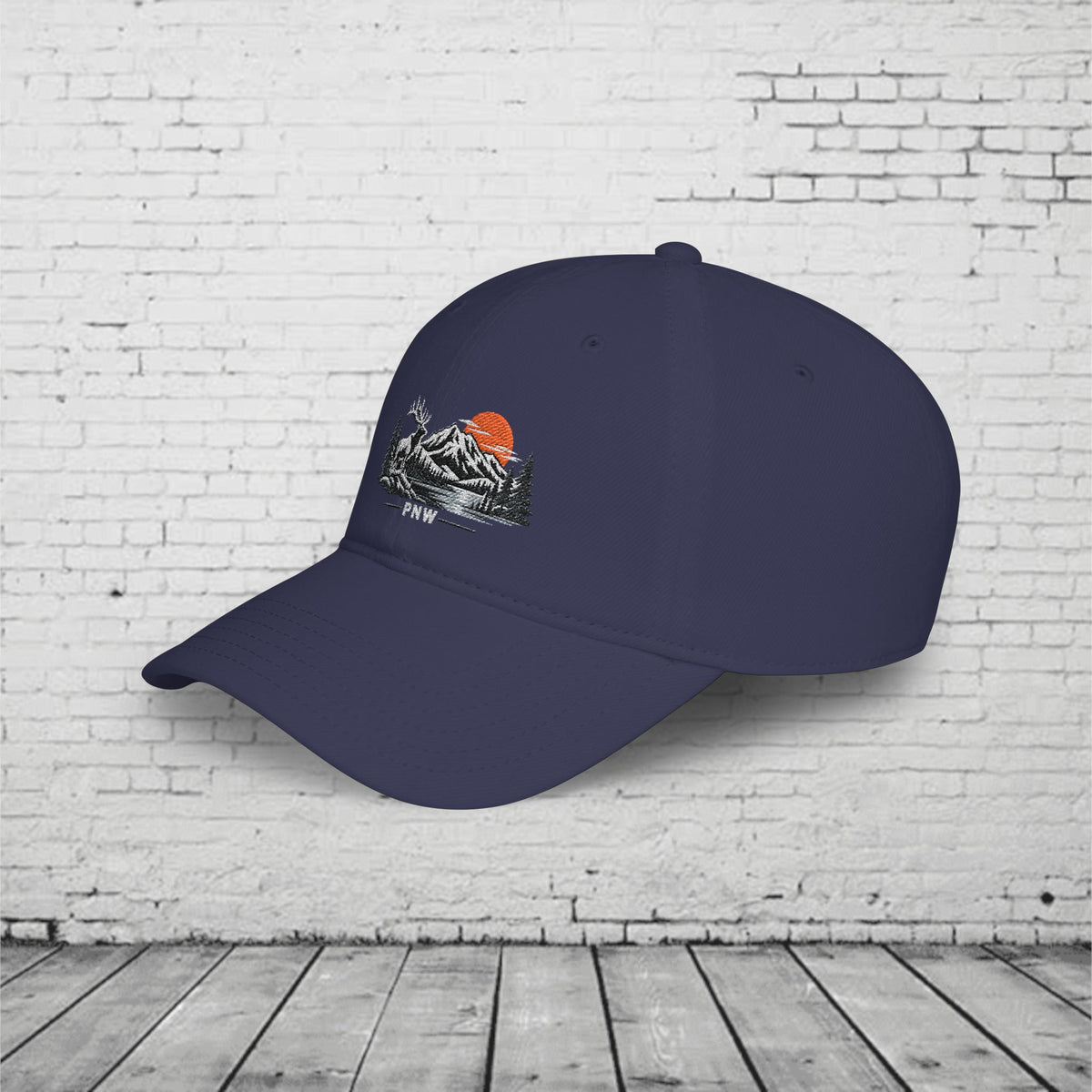 PNW Elk Embroidered Low Profile Cap – Pacific Northwest Mountain Wildlife Dad Hat