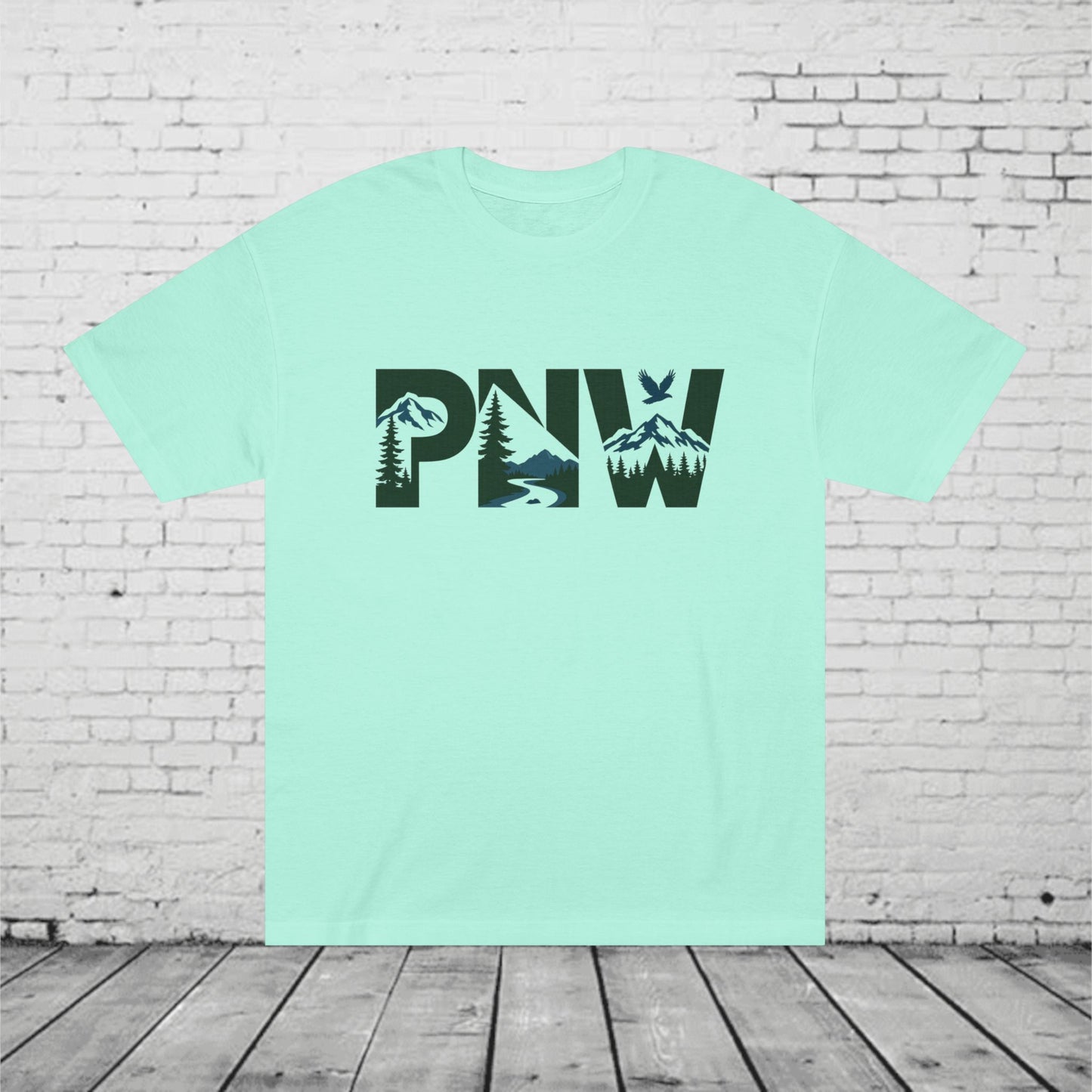 PNW T-Shirt | Pacific Northwest Nature Graphic Tee | Mountain Forest Outdoor Shirt