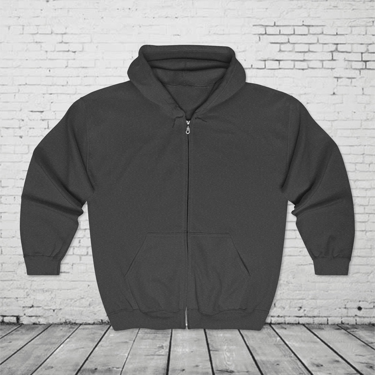 Cascade Trail Co. Full-Zip Hoodie – PNW Mountain Hiker Outdoor Back Graphic
