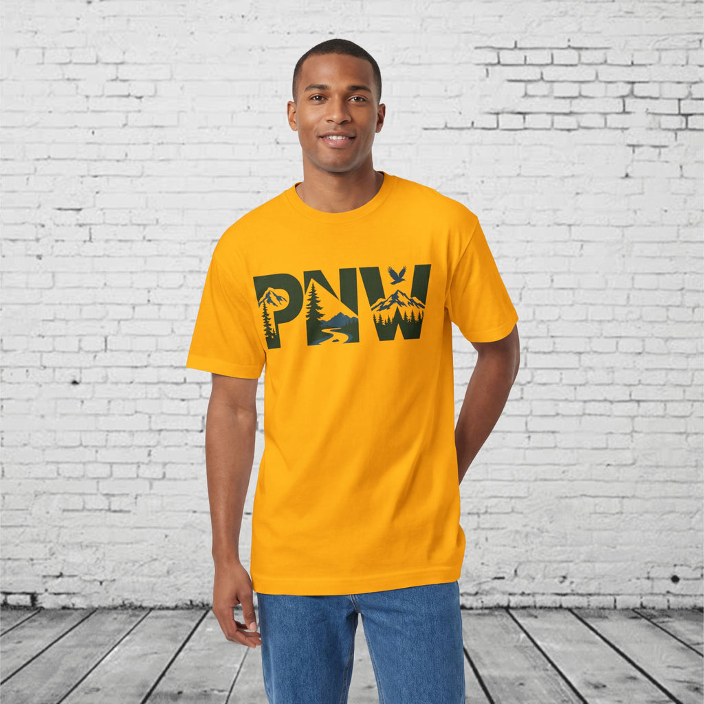 PNW T-Shirt | Pacific Northwest Nature Graphic Tee | Mountain Forest Outdoor Shirt