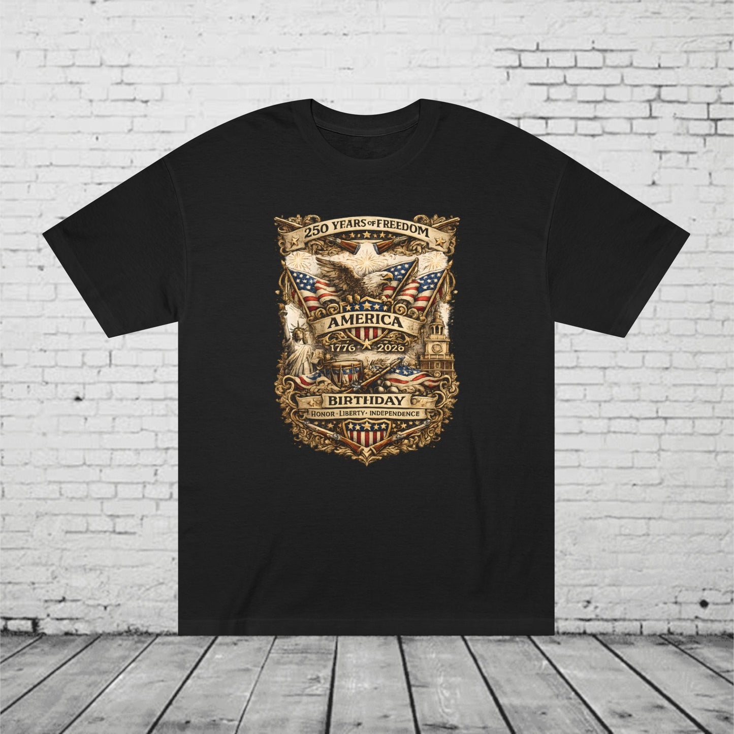 America 250 Birthday Patriotic T-Shirt | 1776–2026 Eagle, Liberty & Independence Graphic Tee | Semiquincentennial Unisex Shirt