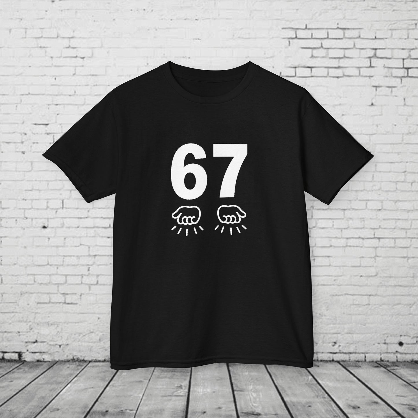 6 7 Kids T-Shirt Meme | Viral 67 Trend Hand Motion Graphic | Funny Youth Streetwear Tee | Slang Shirt for Boys & Girls
