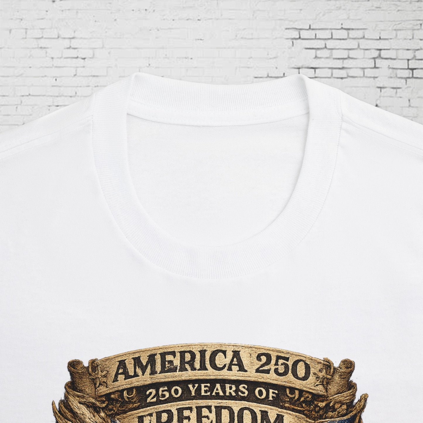 America 250 Liberty & Justice Patriotic T-Shirt | 250 Years of Freedom Eagle & Liberty Bell Graphic Tee | Independence Day 2026 Unisex Shirt