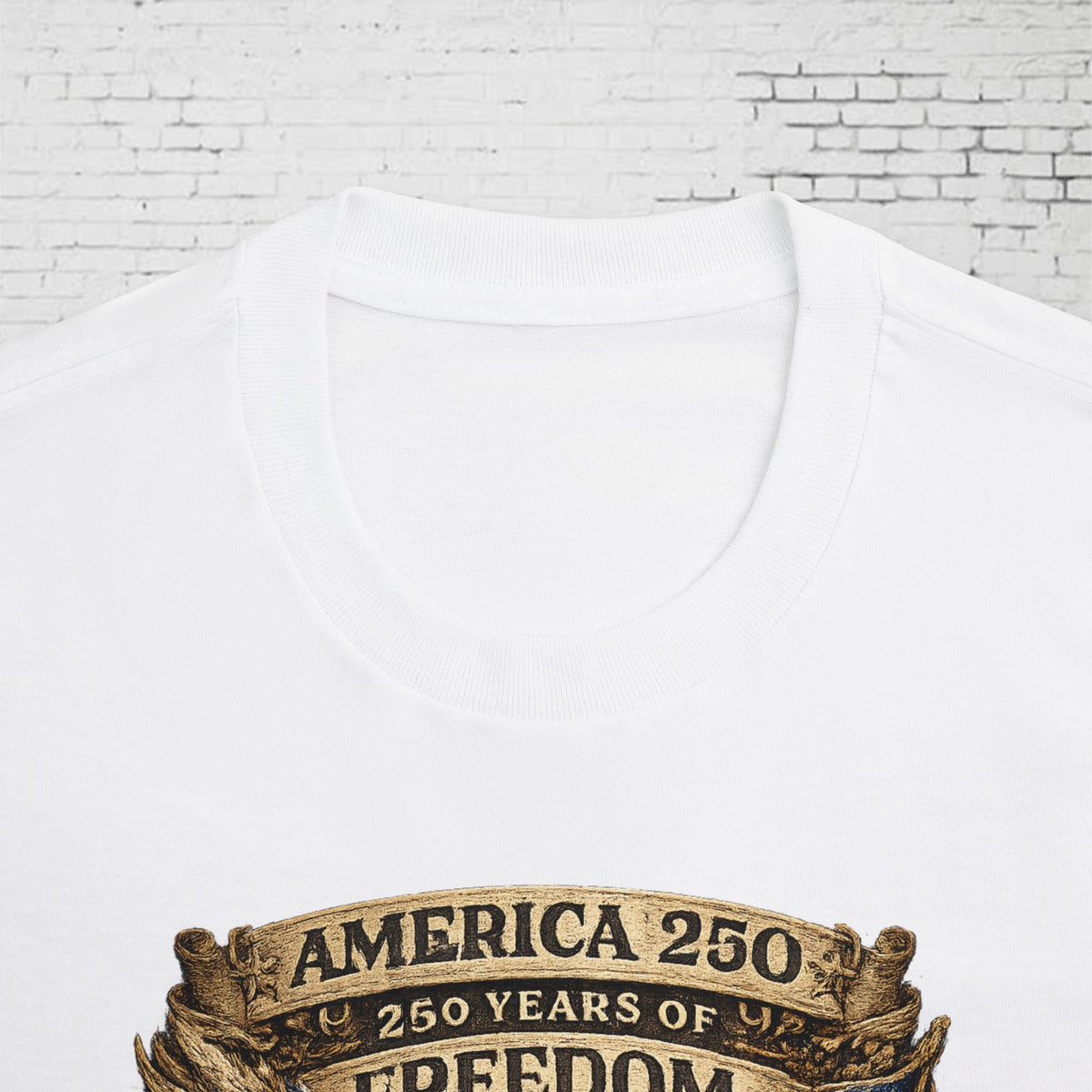 America 250 Liberty & Justice Patriotic T-Shirt | 250 Years of Freedom Eagle & Liberty Bell Graphic Tee | Independence Day 2026 Unisex Shirt