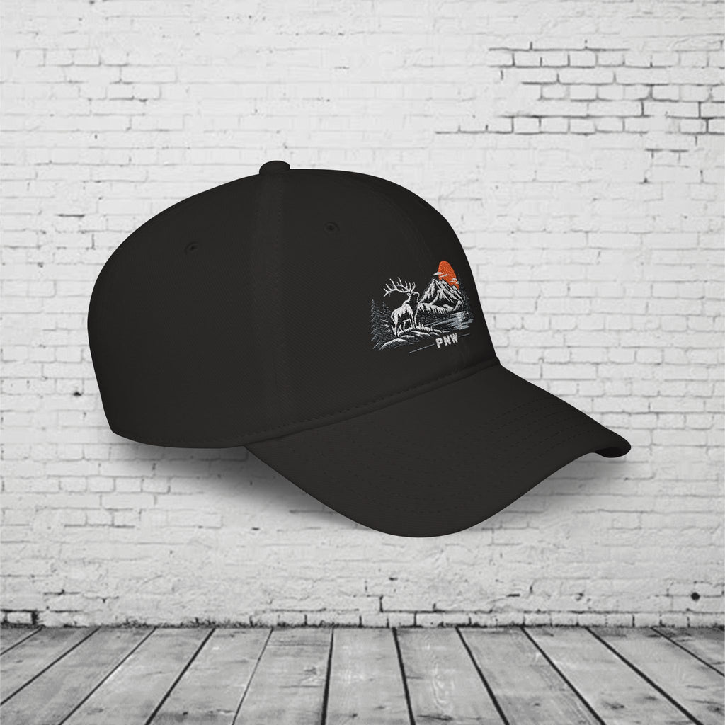 PNW Elk Embroidered Low Profile Cap – Pacific Northwest Mountain Wildlife Dad Hat