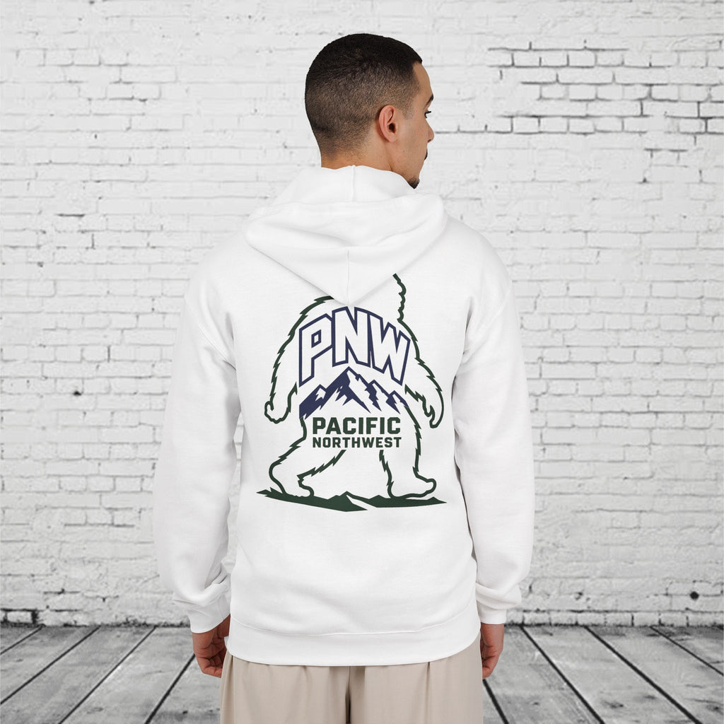 PNW Sasquatch Full Zip Hoodie – Pacific Northwest Bigfoot Mountain Graphic Sweatshirt