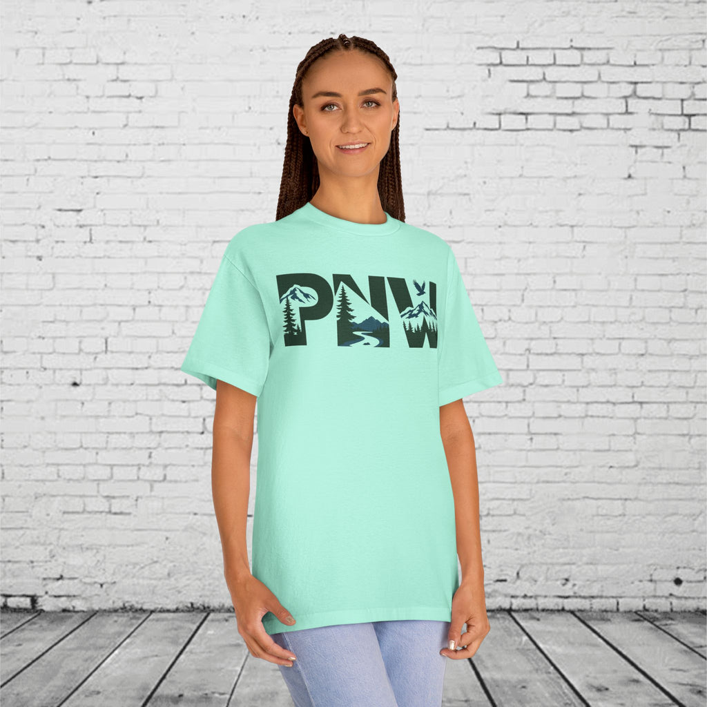 PNW T-Shirt | Pacific Northwest Nature Graphic Tee | Mountain Forest Outdoor Shirt
