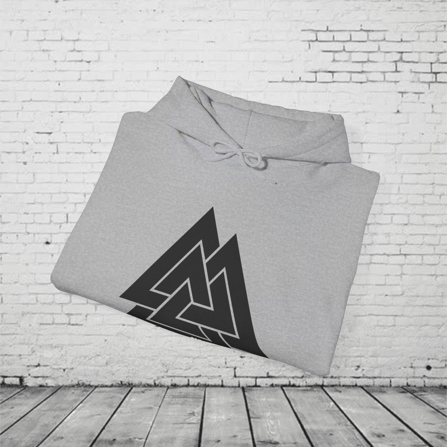 Valknut Symbol Hoodie | Norse Mythology Ancient Knot Design | Viking Rune Graphic Sweatshirt