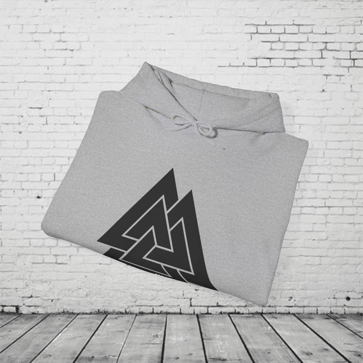 Valknut Symbol Hoodie | Norse Mythology Ancient Knot Design | Viking Rune Graphic Sweatshirt