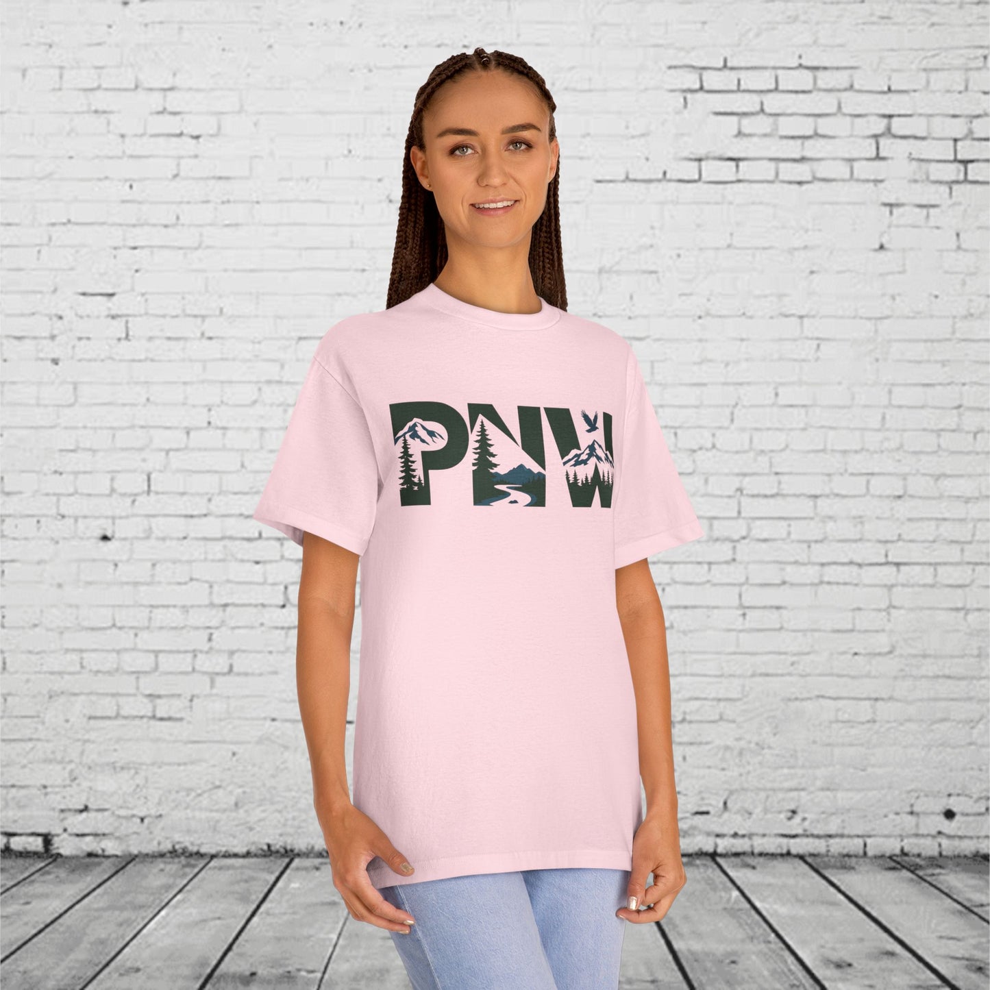 PNW T-Shirt | Pacific Northwest Nature Graphic Tee | Mountain Forest Outdoor Shirt