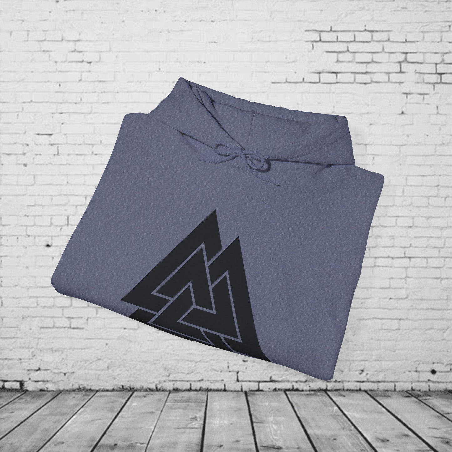 Valknut Symbol Hoodie | Norse Mythology Ancient Knot Design | Viking Rune Graphic Sweatshirt