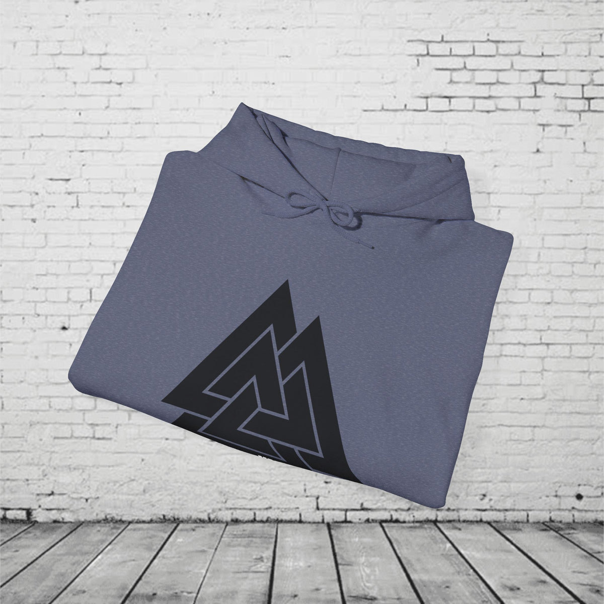 Valknut Symbol Hoodie | Norse Mythology Ancient Knot Design | Viking Rune Graphic Sweatshirt