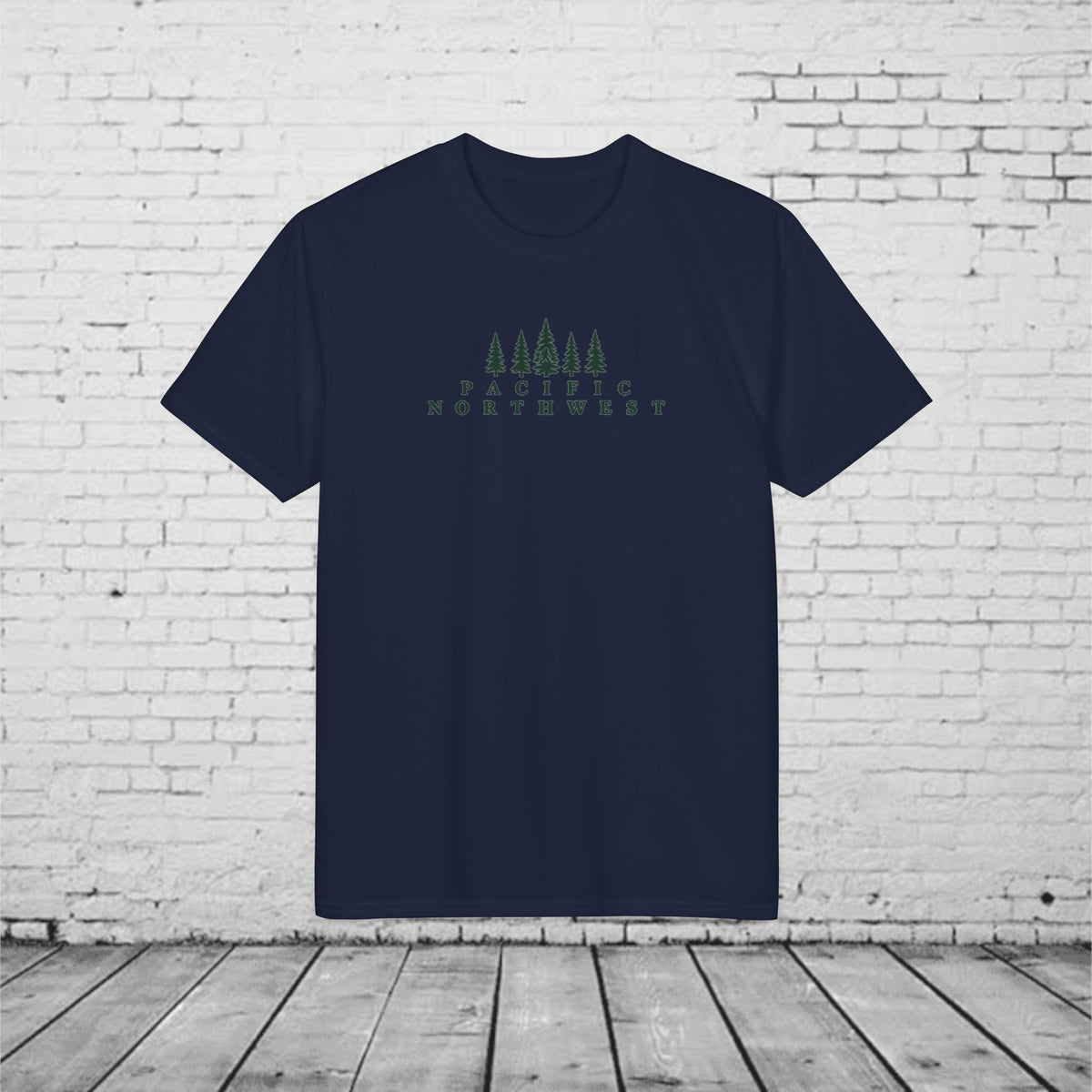 Pacific Northwest Evergreen Sasquatch T-Shirt – Minimalist PNW Forest Tee