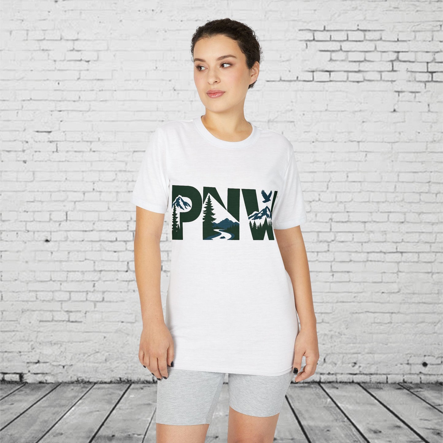 PNW Performance T-Shirt | Pacific Northwest Mountain & Evergreen Moisture-Wicking Athletic Tee