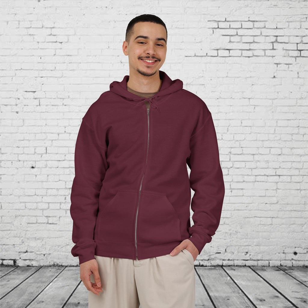 PNW Wilderness Supply Full-Zip Hoodie – Pacific Northwest Outdoor Adventure Back Graphic