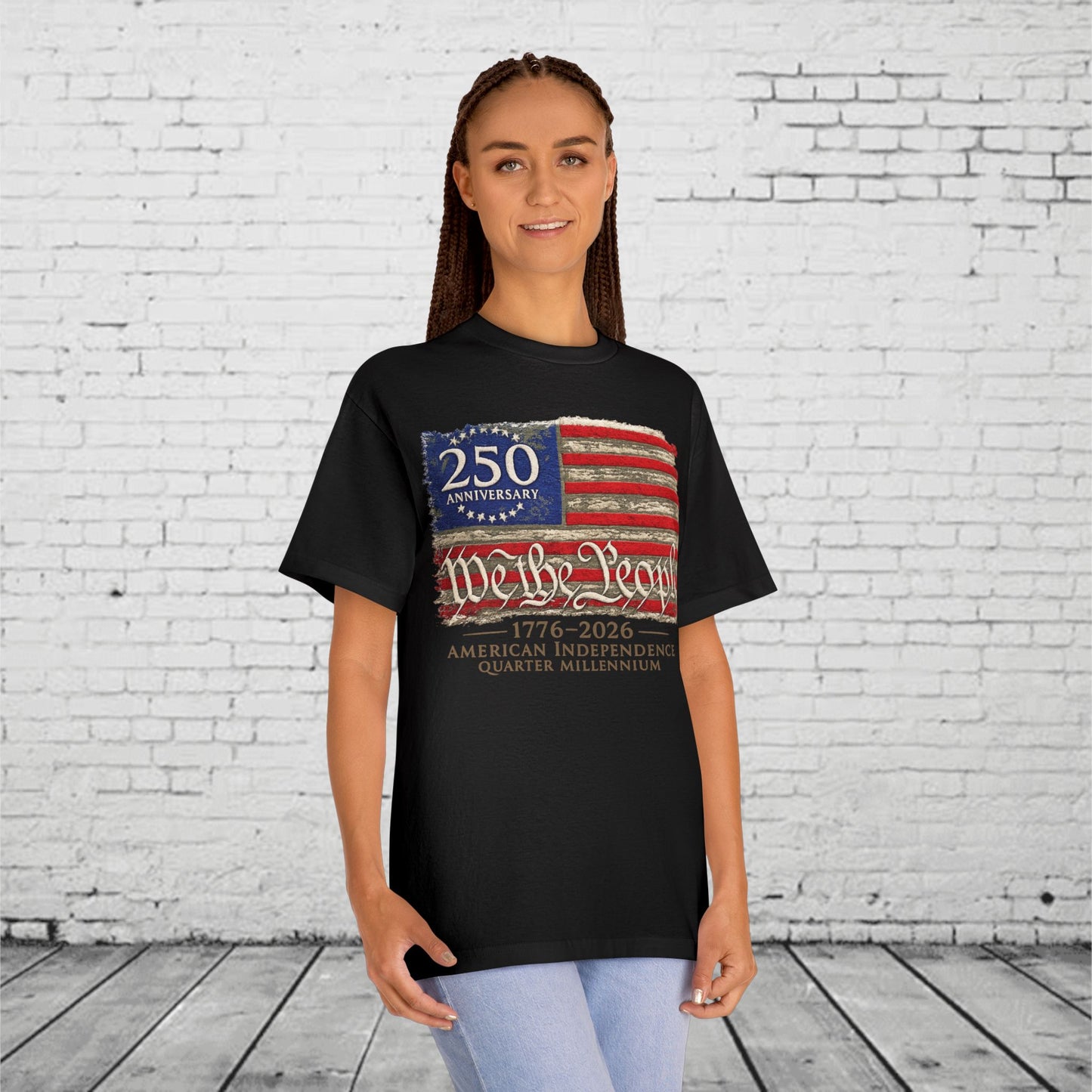 America 250 Patriotic Flag T-Shirt | USA 250th Anniversary 1776–2026 Independence Day Tee